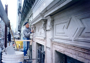 Trabajando en calle Chile